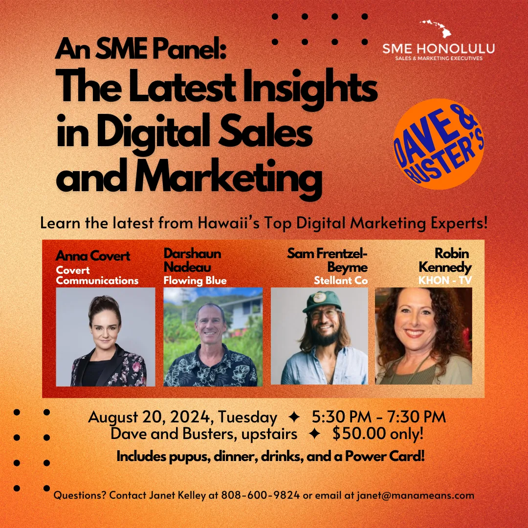 Promotional artwork for the SME Honolulu digital sales and marketing panel