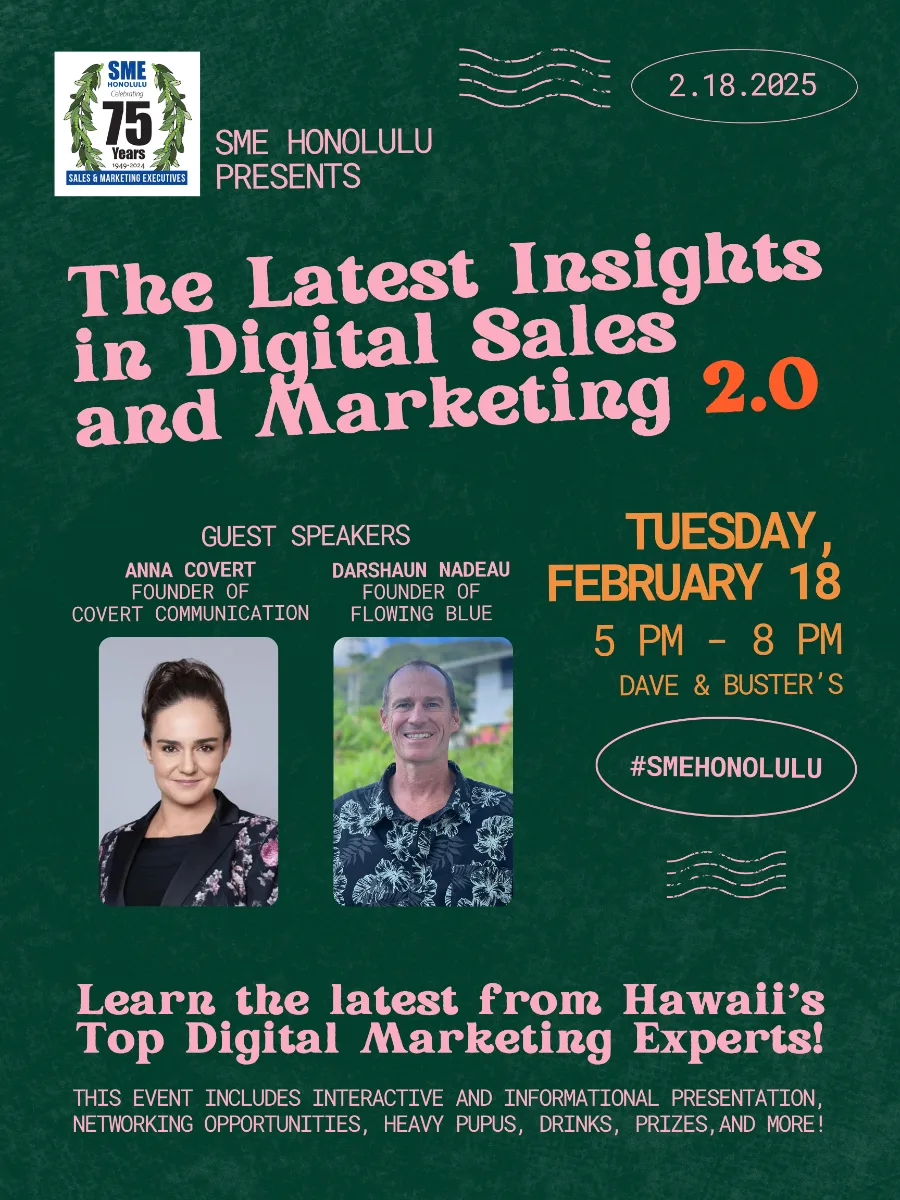 Promotional artwork for the second SME Honolulu digital sales and marketing panel